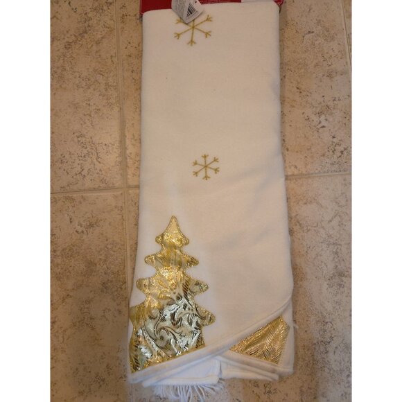 Vintage New Snowman Trim A Home Tree Skirt 48" - Picture 4 of 6